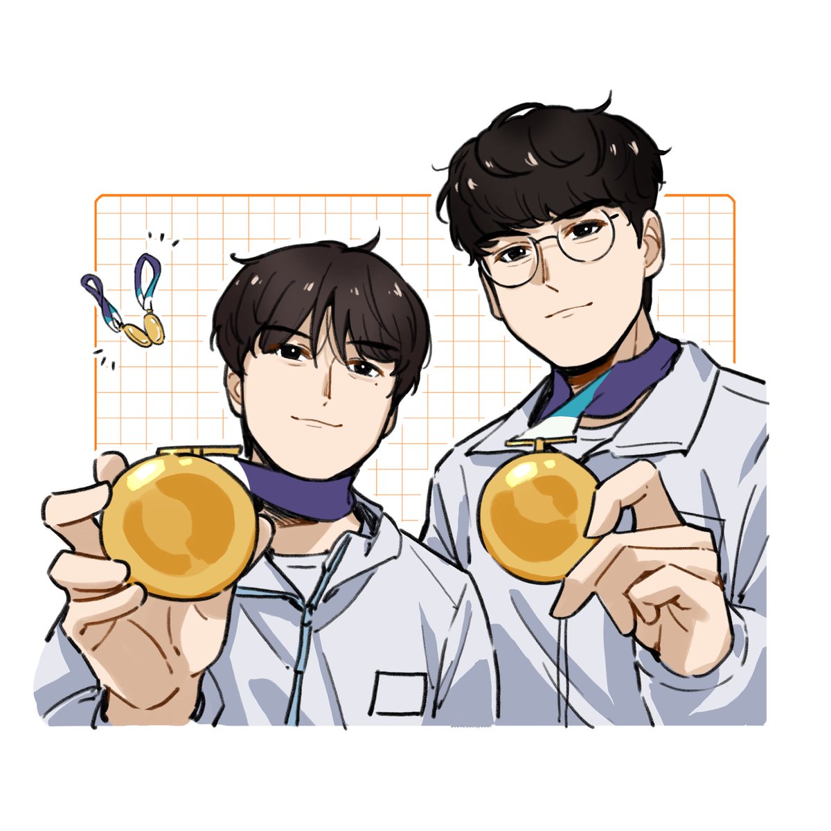 Laoxianluo's tweet photo. #gumayusi #keria 
🏅🏅 https://t.co/uqo5apDTAQ