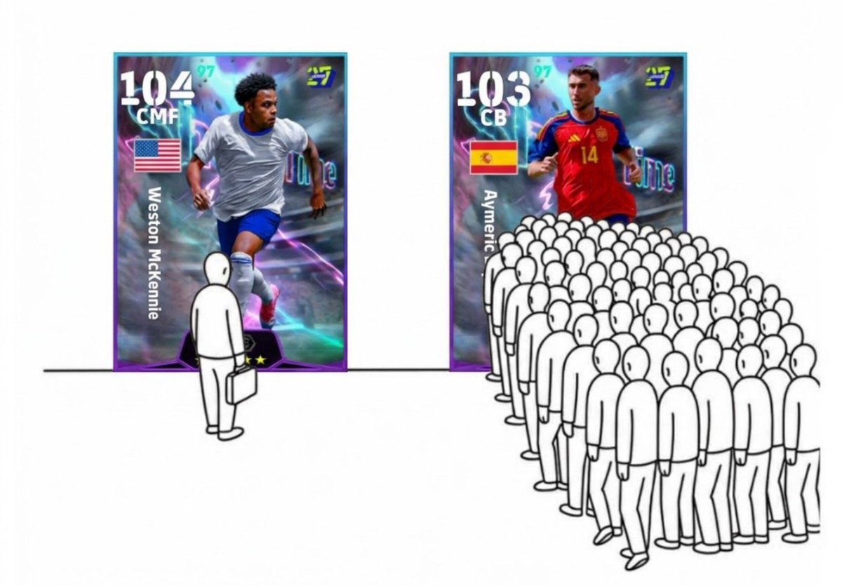 eFBempire's tweet photo. While others went for Laporte,I chose Weston Mckennie 🙄

Who did you choose ??

#eFootball  #イーフト https://t.co/0KOlRoPp0a
