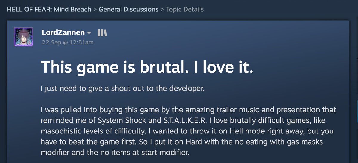 helloffear's tweet photo. Shoutout received. Thank you so much for your kind words!

HELL OF FEAR: Mind Breach is now on sale! #indiegamedev #SteamAutumnSale https://t.co/r2wyy1xEEo