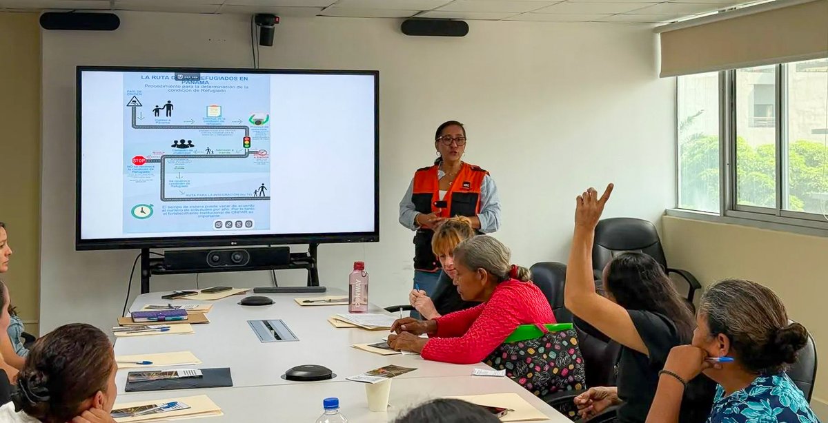 NRC_LAC's tweet photo. ¡Fortalecer capacidades también es fortalecer la protección!

En #Panamá facilitamos un taller para funcionarias y funcionarios para fortalecer sus herramientas en la atención de mujeres refugiadas y solicitantes de refugio.

Seguimos trabajando junto a las instituciones para fortalecer la protección y el acceso a derechos. Gracias al apoyo de @ACNUR_es