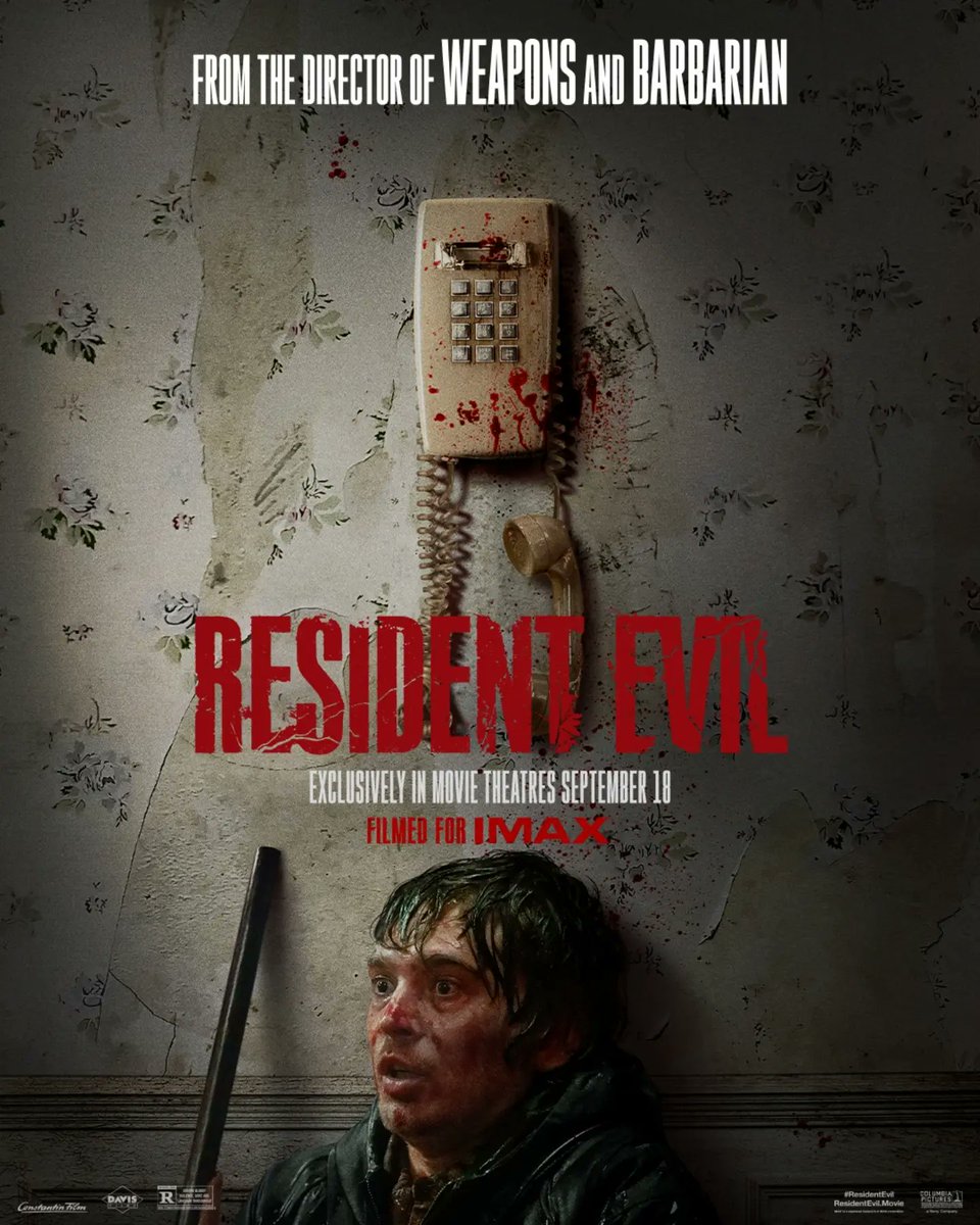 ArmazaPercy's tweet photo. New Resident Evil posters have been revealed! Directed by Zach Cregger, the reboot promises a fresh take on the horror-survival universe. It hits Brazilian theaters on September 17. Are you excited? https://t.co/nk99GEsq4Z