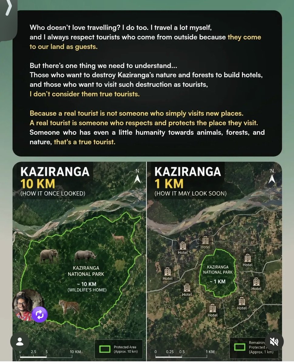 Chinmayi's tweet photo. What they are planning to do to Kaziranga is insane.

But then when the majority has no brains to question this we have to suffer this rape of the land forests rivers and the country. https://t.co/ulM7BBCkwy