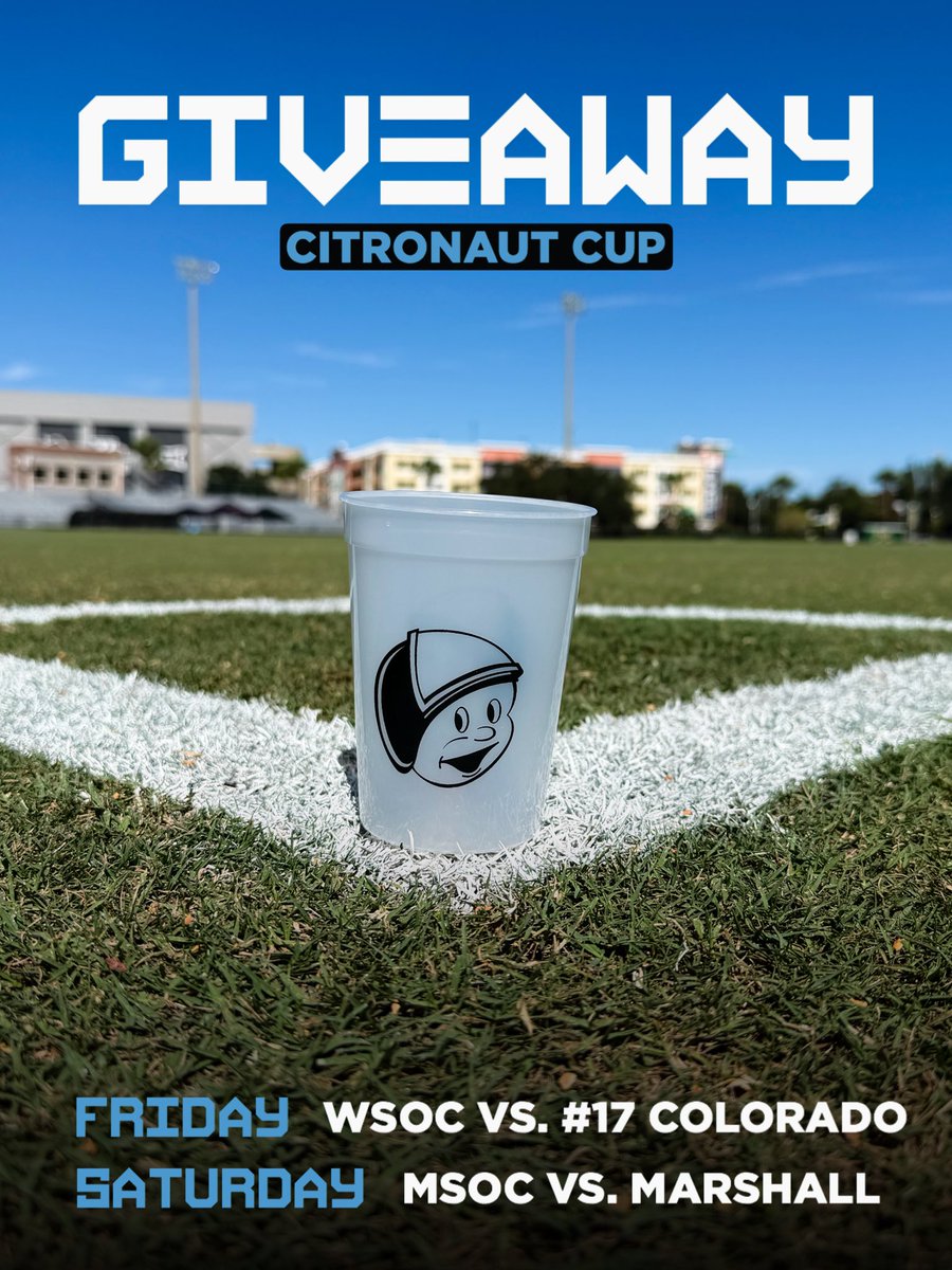 UCF_FanX's tweet photo. A SpaceU doubleheader 🚀

Come get your Citronaut cup while supplies last at tonights @UCF_WSoccer match against Colorado and tomorrow’s @UCF_MSoccer match against Marshall! https://t.co/slyBq1aDj8