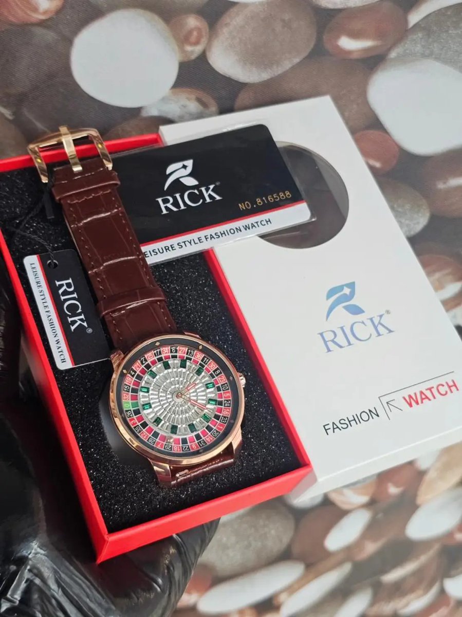 SophyDarlington's tweet photo. Rick roulette wheel leather watch
Price:- 23,000 (Boxed)
Location Lagos Nationwide delivery #Wristwatch #Rickwatch #Fashion #Lagosvendor #Giftideasformen https://t.co/VKvVJvC0yr