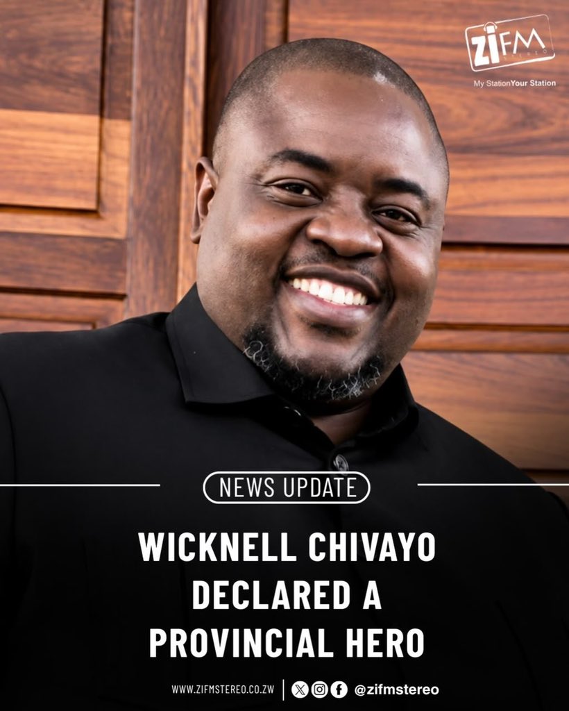 ZiFMStereo's tweet photo. President Emmerson Mnangagwa has declared the late businessman Wicknell Chivayo Provincial hero status following his death in a helicopter crash on Wednesday. This was announced by Youth Minister Tino Machakaire who is also a Zanu PF Politburo member.

Youth Empowerment, Development and Vocational Training Minister Tino Machakaire has announced that President Emmerson Mnangagwa has granted businessman Wicknell Chivayo Provincial Hero status.

🎥 ZBC