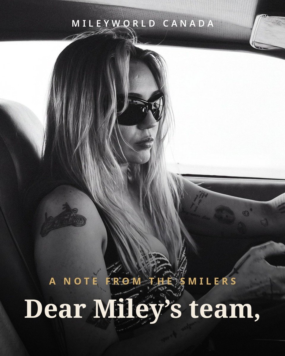 MileyWorldCA's tweet photo. Dear Miley's team: we love that you're listening to fans. But please build a content plan per platform. 

Same pic, same video, same caption on all 6 socials, and we've already seen it twice.

We won't engage 5 times with the same thing. Miley deserves better.

#Miley #Smilers RT https://t.co/i12ozRsNcP