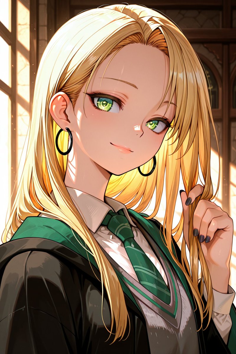takamura_BR's tweet photo. 女体化マルフォイちゃんが激カワイ過ぎて、ヤバいんですけどぉ！
思わず作ってしまいましたよ！

#malfoid #malfoy #AIイラスト https://t.co/ppPBxOMo3E