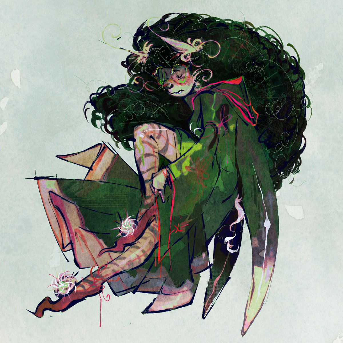 TIELENAHLFAN's tweet photo. little green riding hood #homestuck https://t.co/w1I5HpGdvu