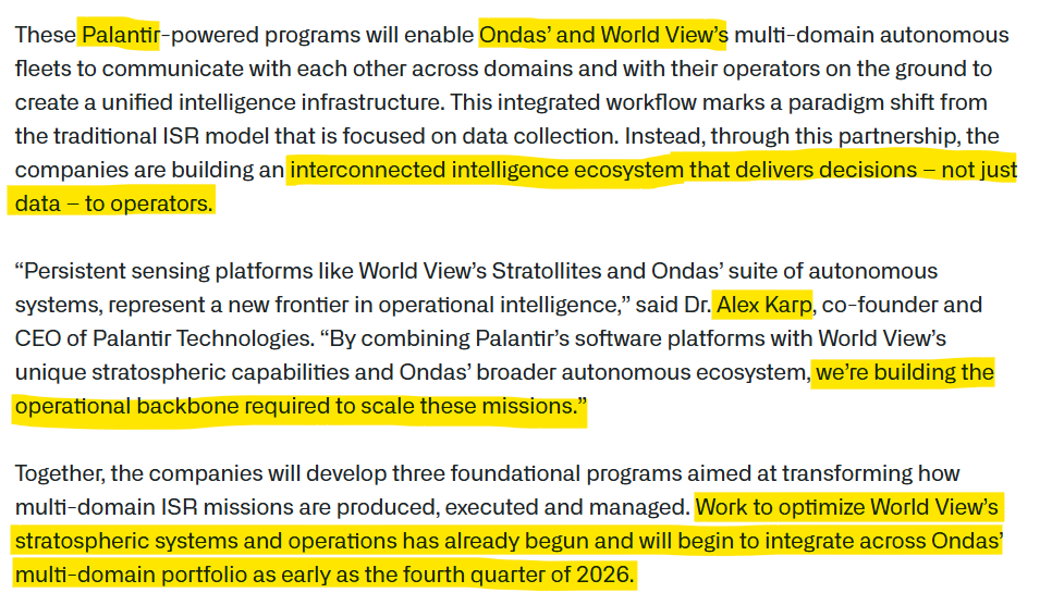 KrakenStockRes's tweet photo. Yeah, $PLTR seems to be the clearest catalyst for $ONDS over the next few months.

As long as the execution goes well, they should drop a bombshell during the next earnings call.

This is from the press release they published on March 12, 2026.

https://t.co/eeq7ZuvmUR https://t.co/PuVPzg1mIj