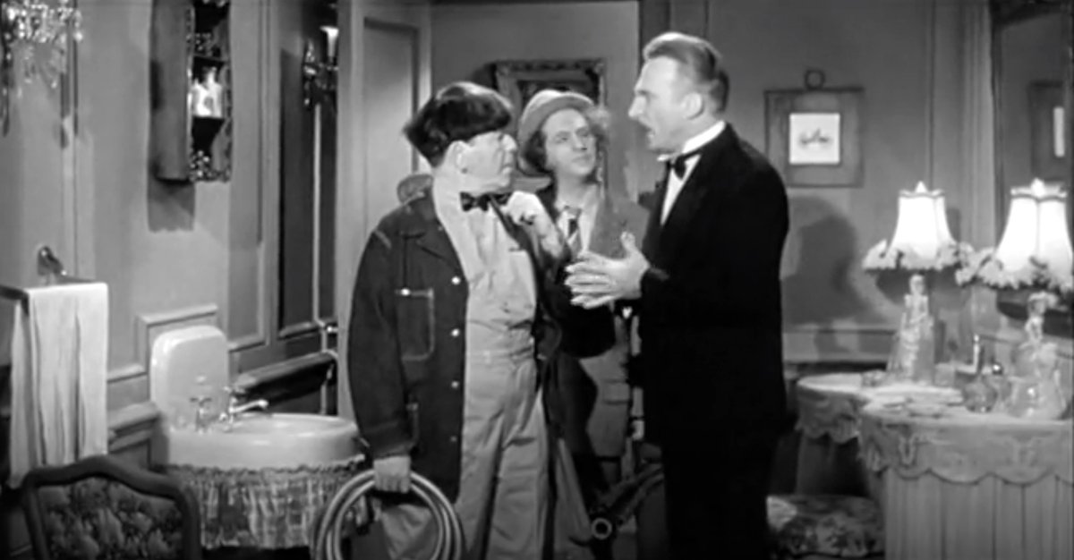 ClownRaynbow's tweet photo. https://t.co/jlWlhZPPGb
Released October 4, 1956 - "Scheming Schemes" (1956) starring the #threestooges (Moe, Larry, Shemp) with Emil Sitka, Kenneth MacDonald, Christine McIntyre, Symona Boniface https://t.co/FsVT9ZJvcN