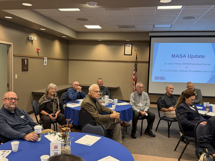 MASALeaders's tweet photo. Our Emeritus members joined us at MASA HQ in Jefferson City today for our annual Emeritus Reunion! We’re grateful for their years of leadership, service and lasting impact on Missouri public education. Special thanks to EdCounsel and Schneider Electric for their support! 💙🩵 https://t.co/yc45NeP1b2