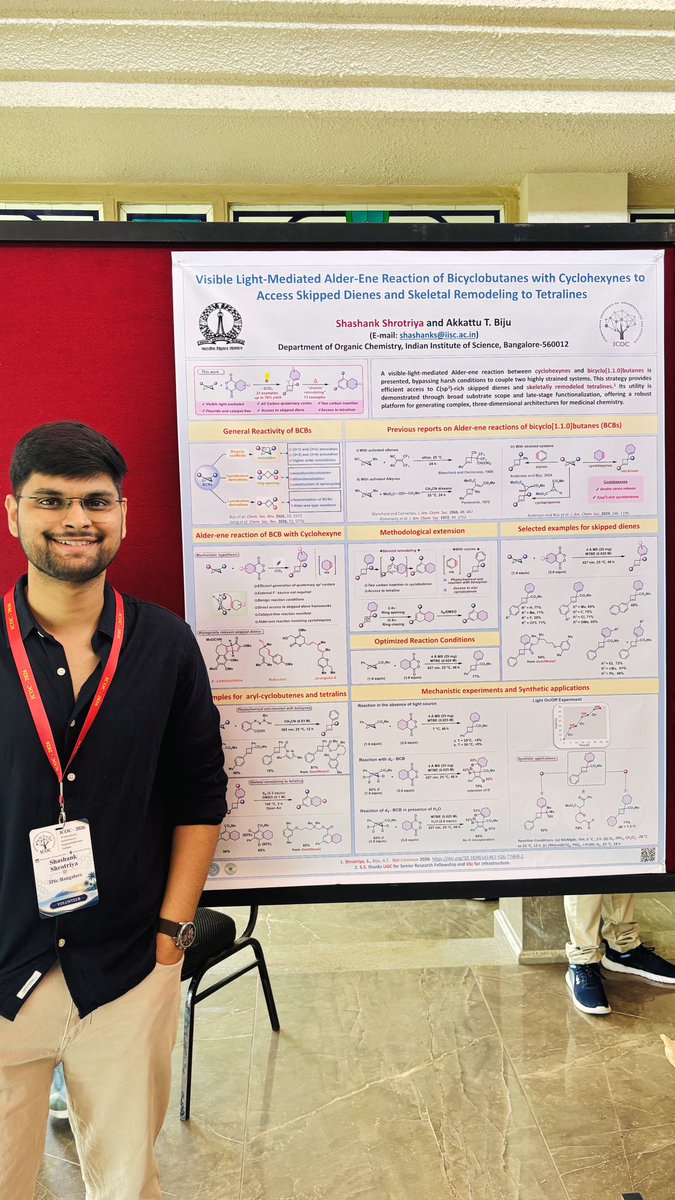 Shashank_At_X's tweet photo. A wonderful experience presenting our research at #ICOCIV2026! 🧪✨
Great science, meaningful conversations, new connections, and memories to cherish. Grateful to have been part of this fantastic gathering of the chemistry community! 🔬📸
Thanks to @ATBijuLab for the opportunity! https://t.co/b2Ulb9BLLv