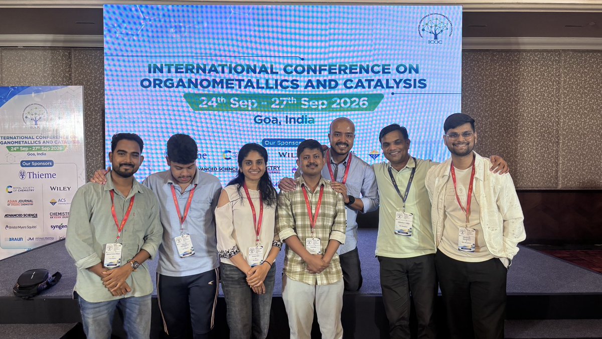 Shashank_At_X's tweet photo. A wonderful experience presenting our research at #ICOCIV2026! 🧪✨
Great science, meaningful conversations, new connections, and memories to cherish. Grateful to have been part of this fantastic gathering of the chemistry community! 🔬📸
Thanks to @ATBijuLab for the opportunity! https://t.co/b2Ulb9BLLv