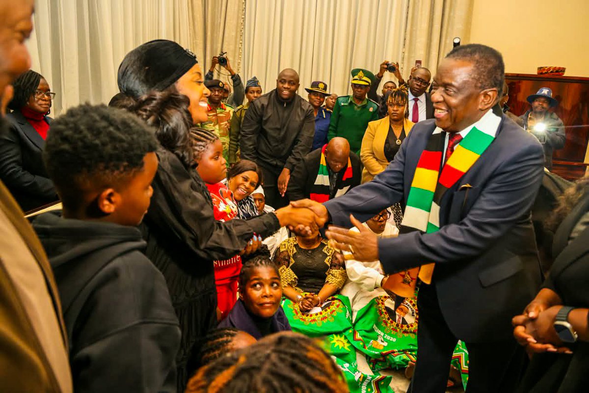 edmnangagwa's tweet photo. This evening, senior government officials, and I visited the Chivayo family home in Gletwyn, Harare, to offer our deepest personal condolences following the sudden and tragic passing of Mr. Wicknell Chivayo, his wife Lucy "Lulu" Muteke-Chivayo, and three others.

The helicopter accident in rural Marondera on Wednesday afternoon has left our entire nation numbed and in deep shock and grief.
Wicknell was a man of grand vision, not just for his family, but for Zimbabwe and the wider African continent. The Chivayo family’s deep patriotism and selfless philanthropy transformed numerous lives across public service, religion, culture, and sport. 

In this time of national loss, we also mourn the two promising crew members and the dedicated security aide who perished alongside them.

During this moment of profound heartbreak, we stand together in unity, compassion, and prayer with the bereaved families. May the Almighty comfort them and grant collective strength to our nation.

May their dear souls rest in eternal peace.