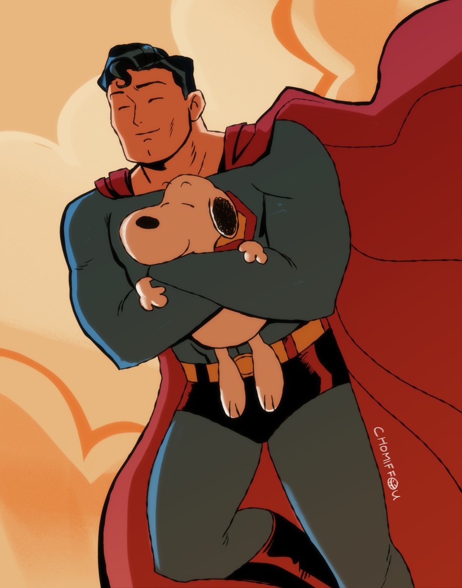 chomiffou's tweet photo. superman and snoopy request :D #superman https://t.co/9a5517LnAy