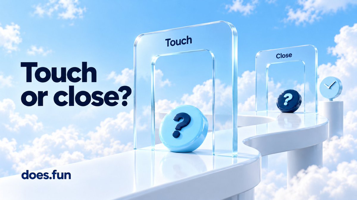 doesdotfun's tweet photo. Touch and close express different views, even with the same asset and target.

A price could cross a level and fall back before the deadline. That can satisfy a touch condition without satisfying a close condition.

The https://t.co/TK0tpYjLDx launch form lets you choose between them. Settlement uses Chainlink data, and touch eligibility starts after the first 24 hours.

Expecting a brief move and expecting it to hold are different positions. The choice belongs in the question before the coin launches.
