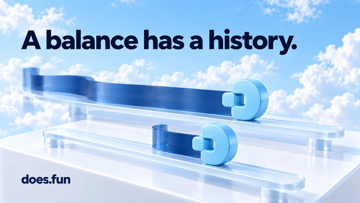 doesdotfun's tweet photo. Imagine two wallets holding the same number of question tokens when an event happens. One held that balance throughout the preceding week. The other bought it a day before the event.

On https://t.co/TK0tpYjLDx, those positions do not contribute the same payout weight. Under those simple assumptions, one day with the same balance contributes one seventh as much balance-time as seven days. The final share also depends on all the other eligible holders.

For a question younger than seven days, the window begins at launch instead. For an older question, only the relevant seven-day window counts.

This is why the current balance is an incomplete picture. The calculation needs the balance history inside the window and the total eligible weight across wallets. A screenshot of what someone holds at the end cannot tell that whole story.