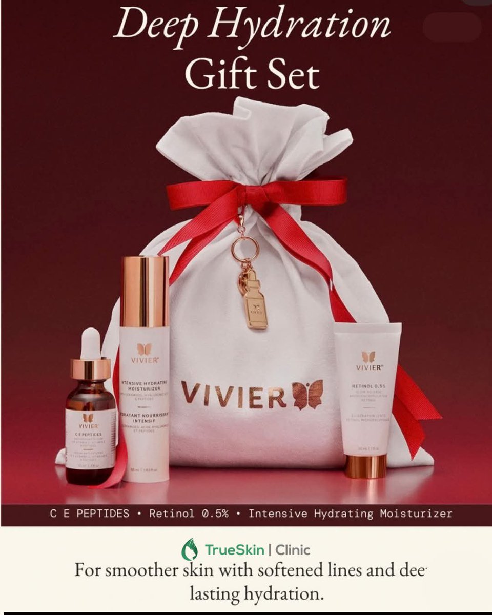 TrueSkinYYC's tweet photo. The Perfect Gift Is Personal🎁

Four thoughtfully curated Vivier gift sets, each designed around a different skin goal and featuring an iconic Vivier Vitamin C Serum.

Pre-order is now available!

All the goods. 25% savings. ✨

Contact us to pre-order.
 https://t.co/cJnDNBsuZa https://t.co/kjJdZIQOZr