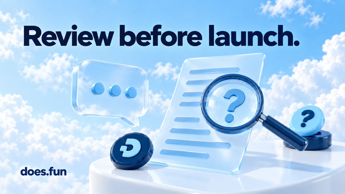 doesdotfun's tweet photo. The most useful moment in a conversational launch flow is the pause before signing. A short message can leave important details unstated: the target, the deadline, or whether a price needs to touch a level or close beyond it.

https://t.co/TK0tpYjLDx AI can turn the conversation into a launch draft. The next step is to read the draft as if someone else had written the question. Does the target match your view? Is the deadline the one you intended? Could the chosen condition resolve differently from the sentence you had in mind?

A familiar ticker does not compensate for the wrong resolution terms. The assistant helps prepare the action; your wallet approval is where that proposed question becomes an action you have chosen to take.