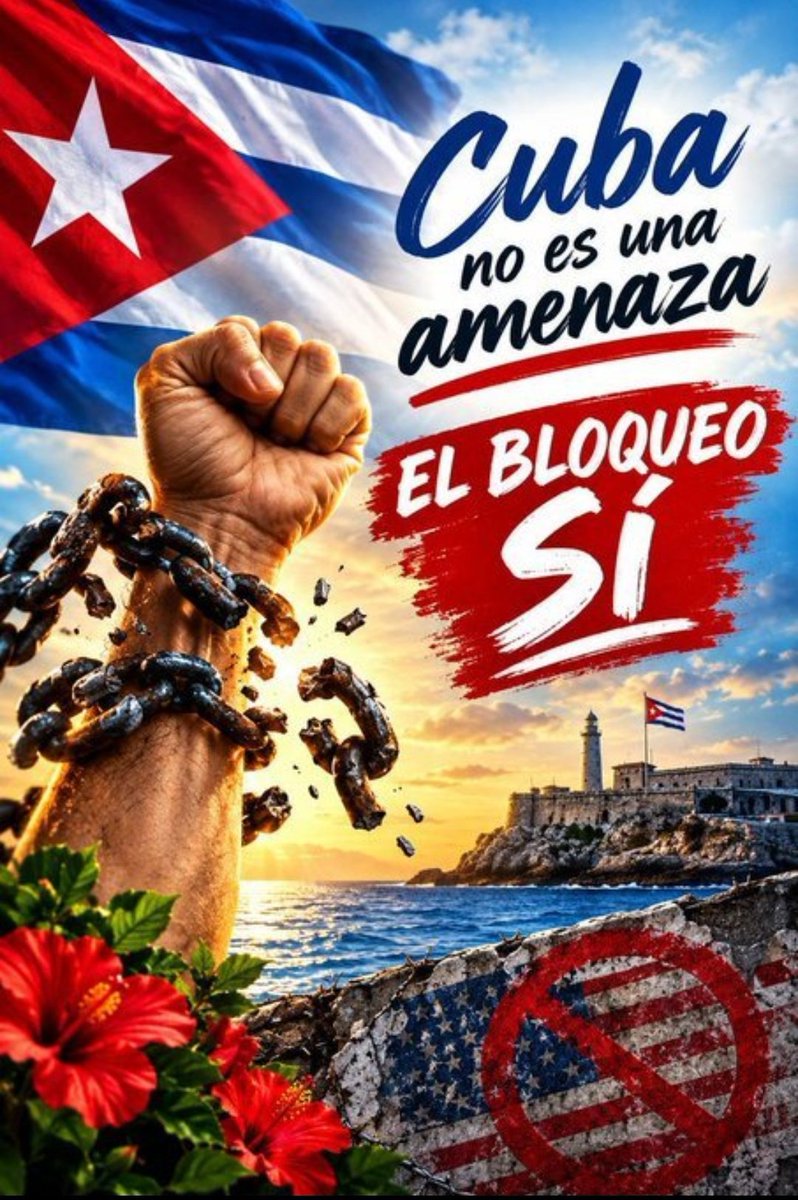 ana_combate45's tweet photo. Si crees en la justicia y los derechos humanos, no ignores el bloqueo contra Cuba. Afecta a todos los cubanos y limita su derecho a vivir sin presiones externas. Comparte y exige su fin. ¡La solidaridad no tiene fronteras! 🤝 #SolidaridadConCuba #StopBloqueo https://t.co/bds1SHv0dK