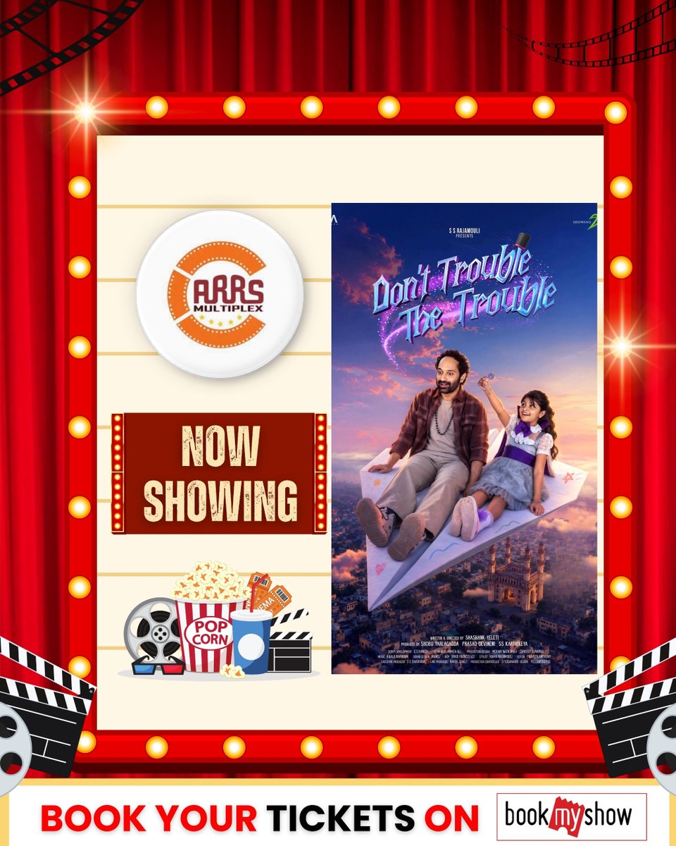 SalemArrs's tweet photo. โจ๏ธDonโt Trouble The Trouble โจ๏ธ is NOW SHOWING at ARRS Multiplex! ๐ฌโจ Grab your tickets now on @bookmyshow and experience the magic on the big screen! ๐ฟ๐๏ธ
โ#DontTroubleTheTrouble #ARRSMultiplex #NowShowing #BookMyShow https://t.co/qCHnrobJx2