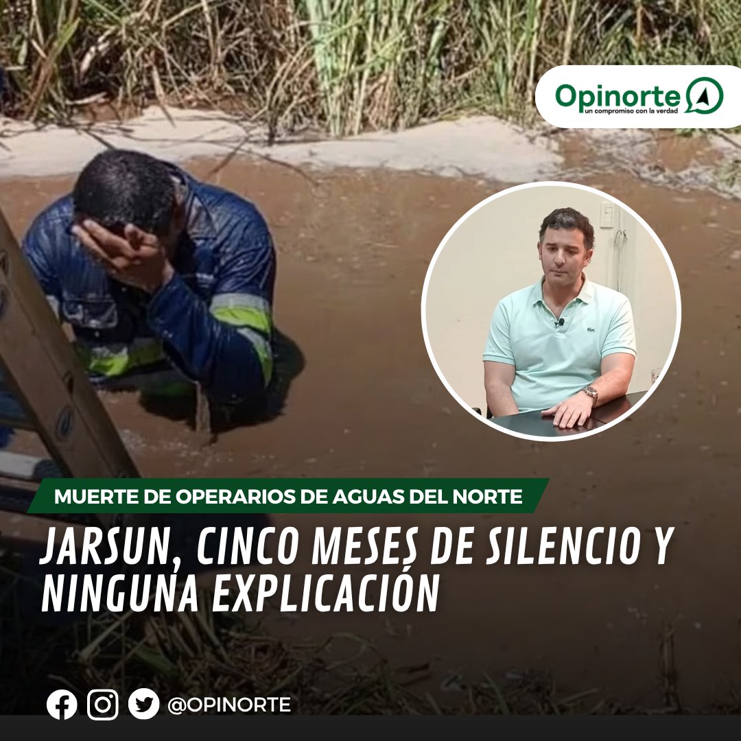 SaltaOpinorte's tweet photo. #Salta | Pasaron casi cinco meses desde la muerte de dos trabajadores de Aguas del Norte en Rivadavia Banda Sur y la familia de Emanuel Aguirre todavía sigue esperando justicia.
• Nota Completa → https://t.co/bUiqnal8wD
#opinorte #aguasdelnorte #jarsun https://t.co/nDc8jTymSu