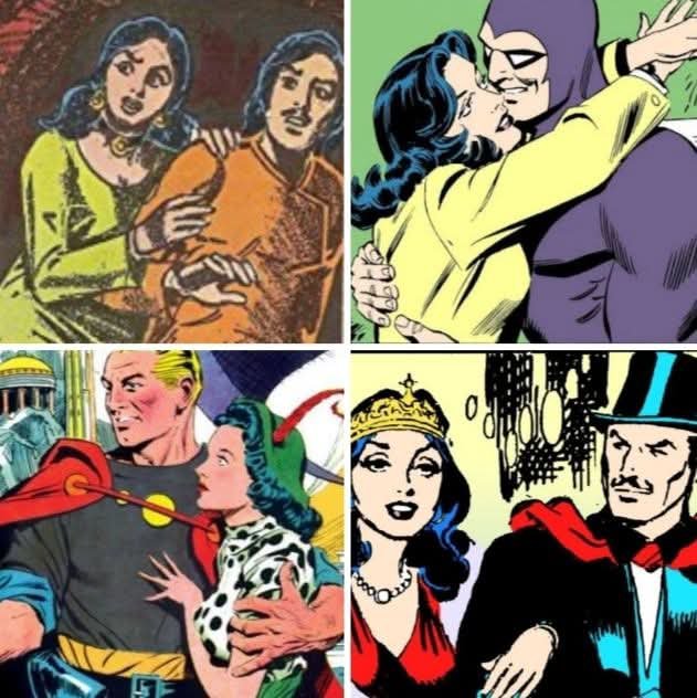 GautamGhosh's tweet photo. Fellow GenXers in India, can you name these couples from Indrajal Comics? https://t.co/VDCeqeIjqD