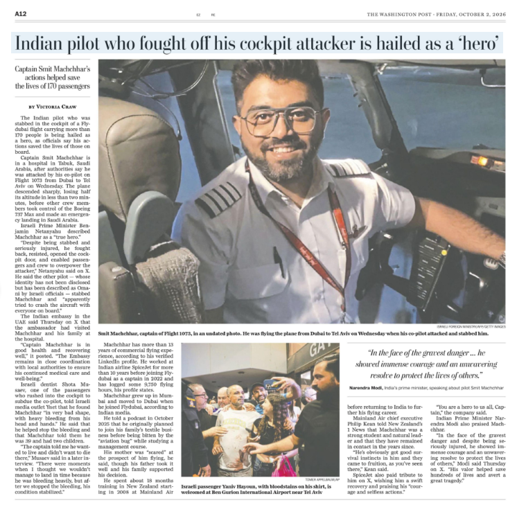 Profdilipmandal's tweet photo. This is hot off the press, just published in Washington Post. The world is celebrating an Indian. 

Even Washington Post and Guardian, both left dominated publications, are full of praise.

And yet, some Indian politicians still refuse to celebrate. Feel sorry for them. https://t.co/woO7aQlqzW