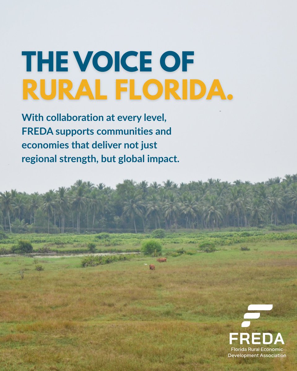 FREDA_Florida's tweet photo. Strong rural communities create opportunities that reach far beyond their borders. 🌱
Learn more about our work at https://t.co/uu1uzTXgII
#FREDA #RuralFlorida #EconomicDevelopment #RuralEconomicDevelopment #CommunityDevelopment #FloridaBusiness https://t.co/VnHckB3xjb