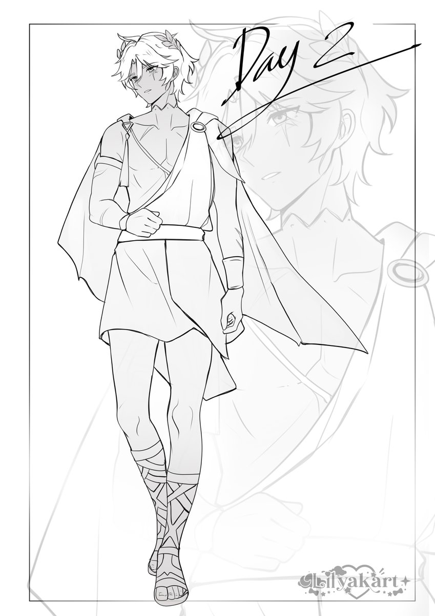 lilyakart's tweet photo. Ifatober - Day 2! ✨Ancient Greek✨ 
#ifatober26 https://t.co/aKbHYqOpia