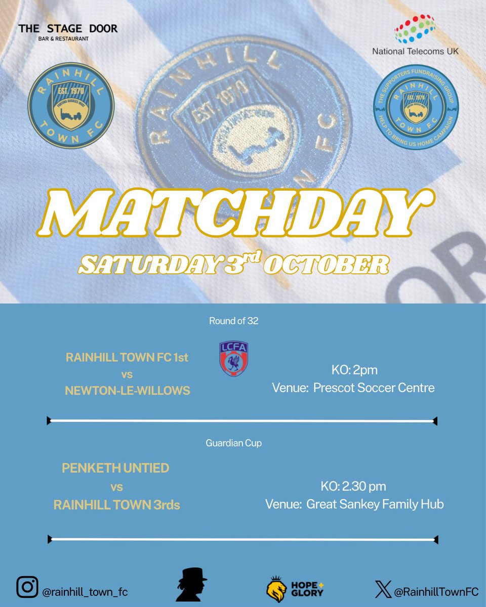 RainhillTownFC's tweet photo. 🚂Tommorows town fixtures 🚂 https://t.co/bdLeNesApW