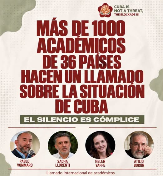 MINSAPCuba's tweet photo. 🚨 Más de mil académicos de 36 países alzan la voz  por Cuba

🗣️"El silencio es cómplice". Desde América hasta África, Europa, Asia y Oceanía exigen parar los crímenes de EE.UU. contra Cuba.

El castigo colectivo: los más 60 años de bloqueo y el cerco energético 

#CubaNoEstáSola https://t.co/3G0wYJQwUM