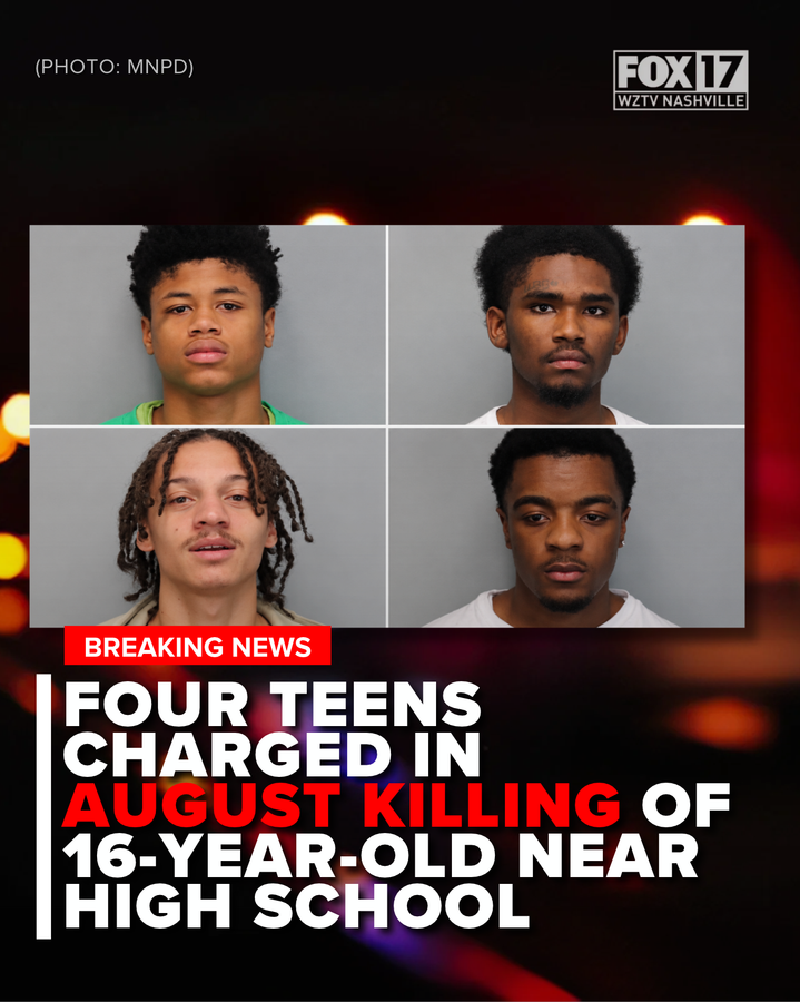 FOXNashville's tweet photo. BREAKING UPDATE: Four teens have been arrested in the August killing of 16-year-old Cameron Frierson in North Nashville. LATEST DETAILS: https://t.co/MrU8dCk5wq
#Nashville #NorthNashville #MNPD #PearlCohn #Nashville https://t.co/Spx9Y6rX2T