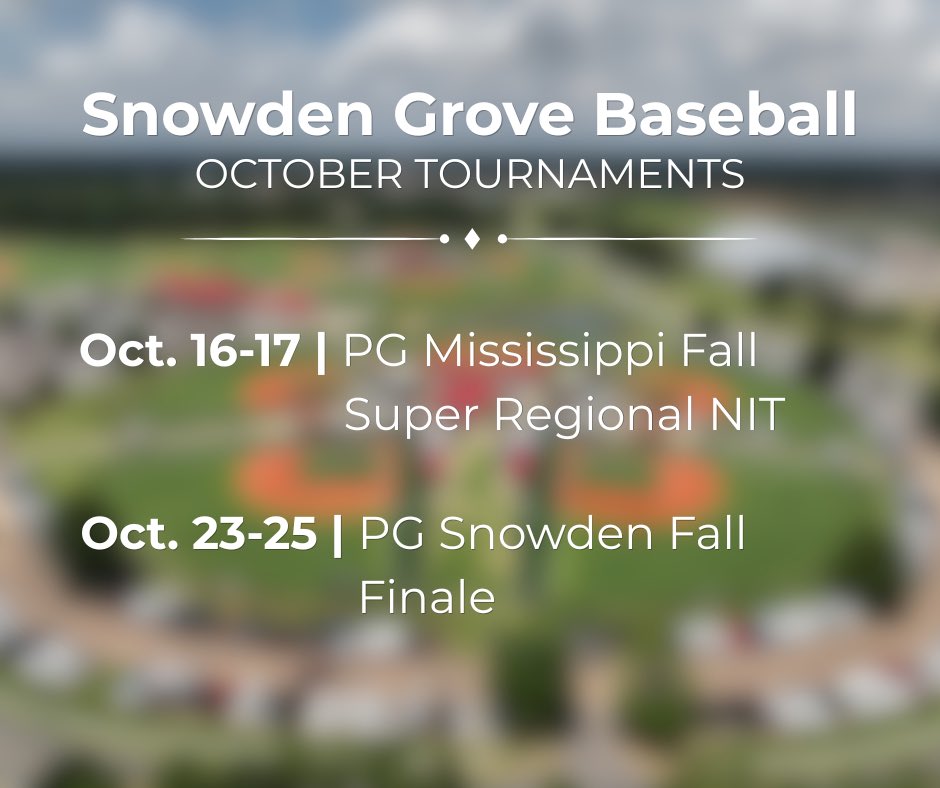 SnowdenBaseball's tweet photo. The last two tournaments of the season are coming up! Will we see your squad here? ⚾ https://t.co/RjRoJ1wnw9