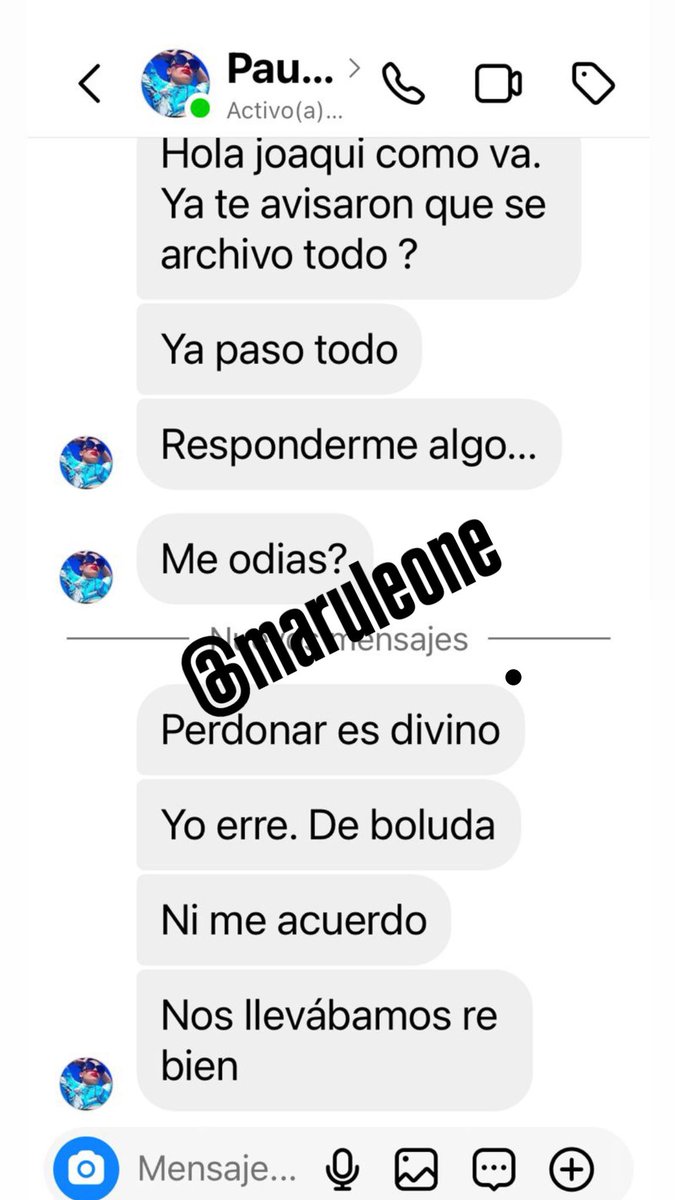 Maruleone's tweet photo. Los chats que comprometen a la denunciante de Joaquín Levinton y que están aportados en la justicia. El músico denuncia que lo hostiga desde hace siete años. https://t.co/Ajt3oyQN1B