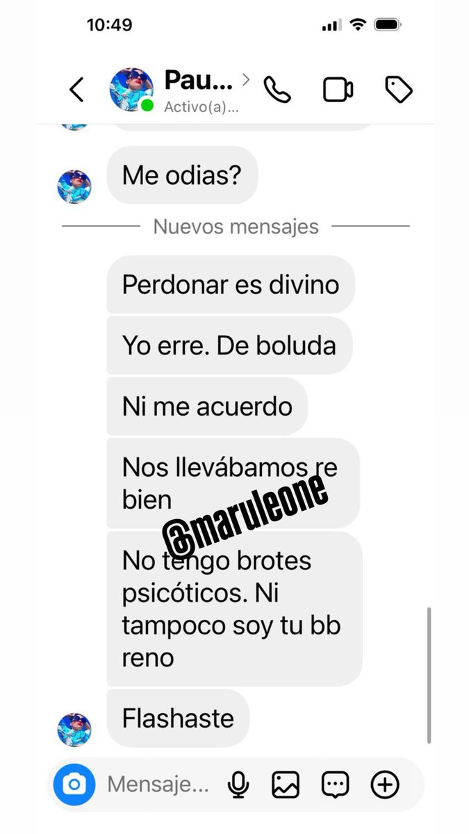 Maruleone's tweet photo. Los chats que comprometen a la denunciante de Joaquín Levinton y que están aportados en la justicia. El músico denuncia que lo hostiga desde hace siete años. https://t.co/Ajt3oyQN1B