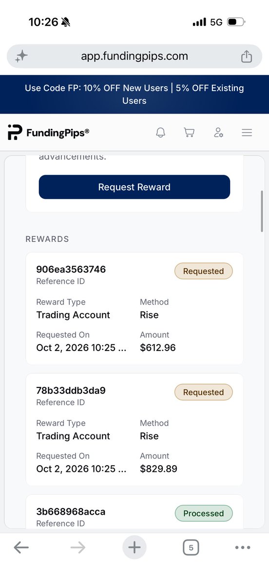 FX_TRADER_RAJ's tweet photo. Another FundingPips withdrawal secured. 💰✅

$1,442+ received today through Rise. ⚡️

Two withdrawals.
One goal: keep building.

A few months ago, I used to wonder:
“Will prop firms actually pay when I make money?”

Today, I’m not wondering anymore.

Trust the process. Trade the plan. Repeat. 📈

Thank you @FundingPips 🤝@avikkfp @Khldfx 

More to come. 🚀

#FundingPips #PropFirm #Trading #Forex #Trader