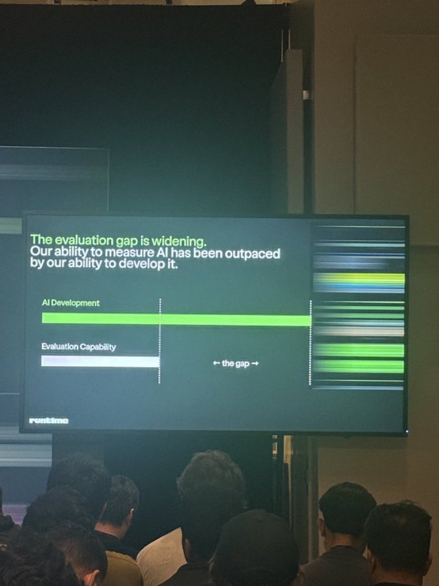 gauri__gupta's tweet photo. The interest and enthusiasm for evals track at @modal runtime conference was insane!!
The queue was literally till outside the conference.
So great to see more companies measuring what matters.
Thanks for such an amazing curated conference @modal @akshat_b https://t.co/VJ24Jery79
