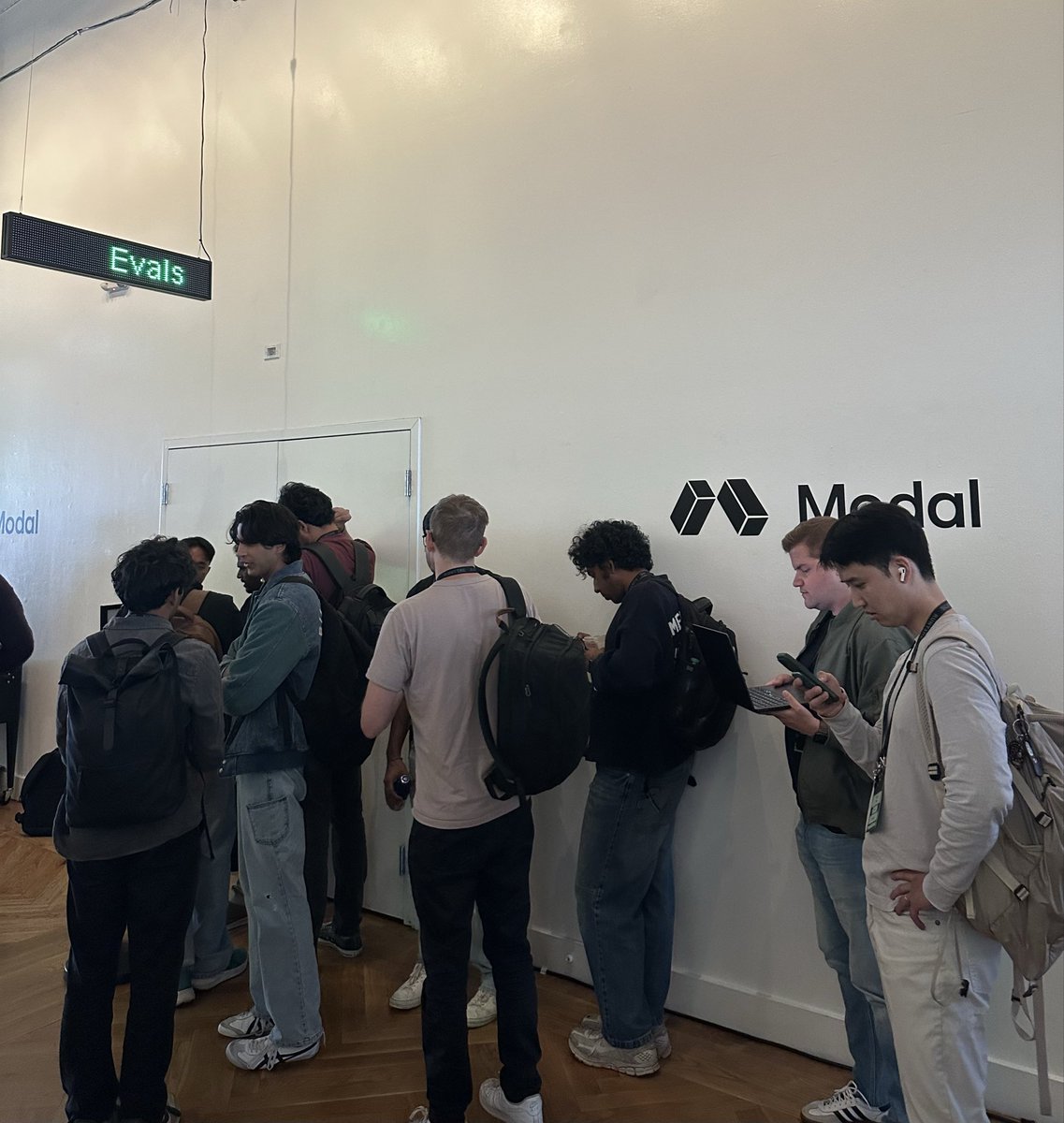 gauri__gupta's tweet photo. The interest and enthusiasm for evals track at @modal runtime conference was insane!!
The queue was literally till outside the conference.
So great to see more companies measuring what matters.
Thanks for such an amazing curated conference @modal @akshat_b https://t.co/VJ24Jery79