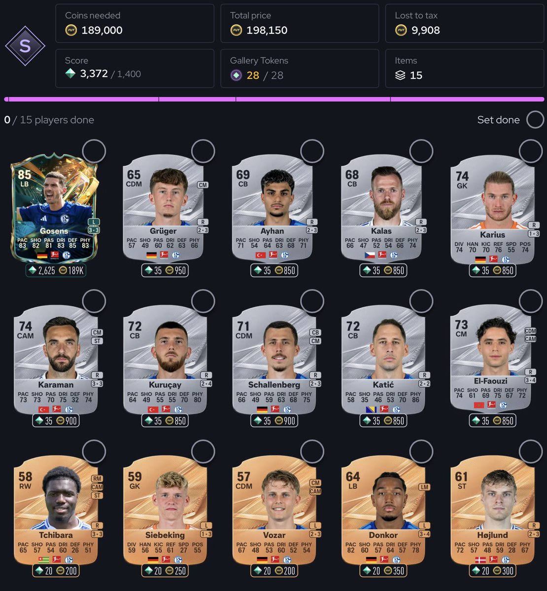 SG1YT's tweet photo. 🚨 || نادي جديد يضمن لك تقييم S بالجاليري 🔥

- نادي شالكه الالماني يعطيك 28 توكن معرض ✅
- بسبب نزول غوسينس مع دفعة الحدث الان ✅

• 1️⃣ اشتري اللاعبين من الصورة
• 2️⃣ اعرضهم في السوق مباشرة
• 3️⃣ روح المعرض > نادي شالكه > حطهم
• 4️⃣ ما تفرق الان.. اذا عندك مالك اول نقاطك تزيد

حاليًا التشكيلة تكلفك 200K وخسارتك فيها 10K ⭐️

الافضل تشتري غوسينس بعد فتره عشان سعره ما يطيح عليك وتلقم 👍