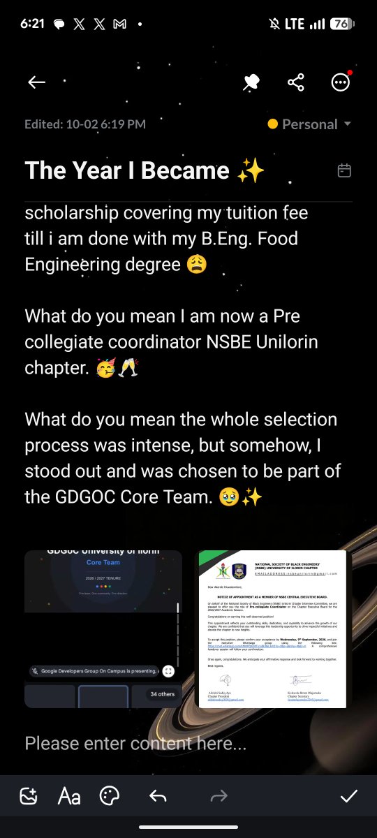 LaurelTami's tweet photo. I should name this year ;
The Year I became (2026) ✨
I said I have some things to share right today is the day to share them.
God is not done with me yet! 
My brother was given admission to unilorin too ahh! This God 🙌🏾

Check below to know why I named it The year I became 🥺🥂 https://t.co/VgMFG2Bxj0