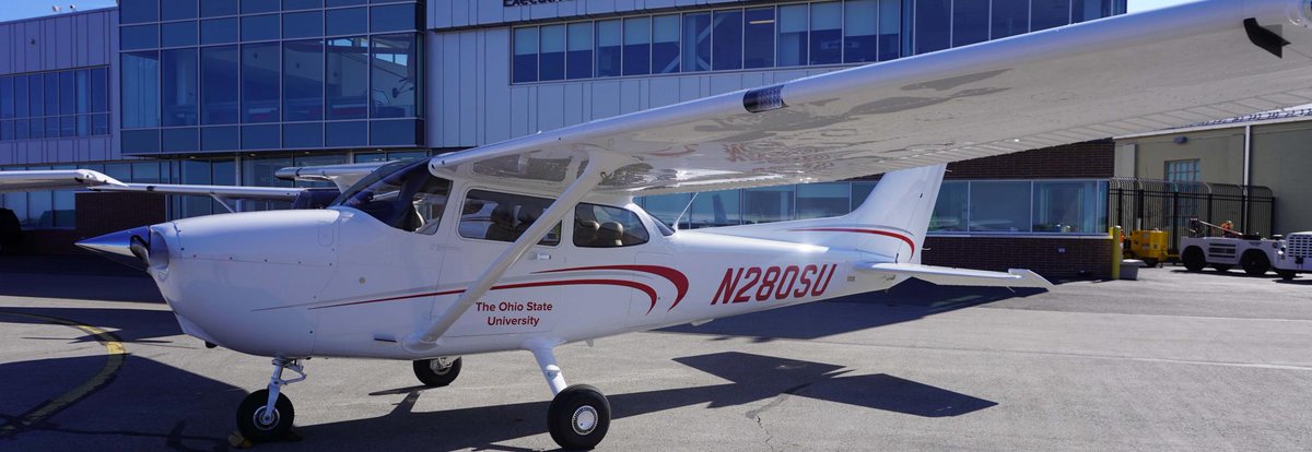 OSUengineering's tweet photo. 🛩️While there are many active collegiate aviation programs in the U.S., only a handful of students at these programs train at a university-owned airport. @FlyingMagazine highlights Ohio State's airport &amp; comprehensive aviation program: https://t.co/Tec0hRRnL7 https://t.co/MUOjkL5QGH