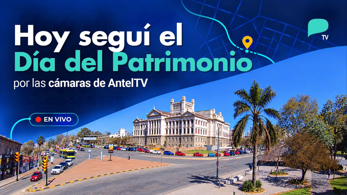 antel_tv's tweet photo. Hoy es el Día del Patrimonio 🏛️✨

📍Calles, edificios históricos y distintos rincones de Montevideo también se pueden recorrer en tiempo real desde las cámaras de #AntelTV. 👀📹

Entrá a AntelTV y viví la ciudad en vivo. https://t.co/LE6PF32SKd