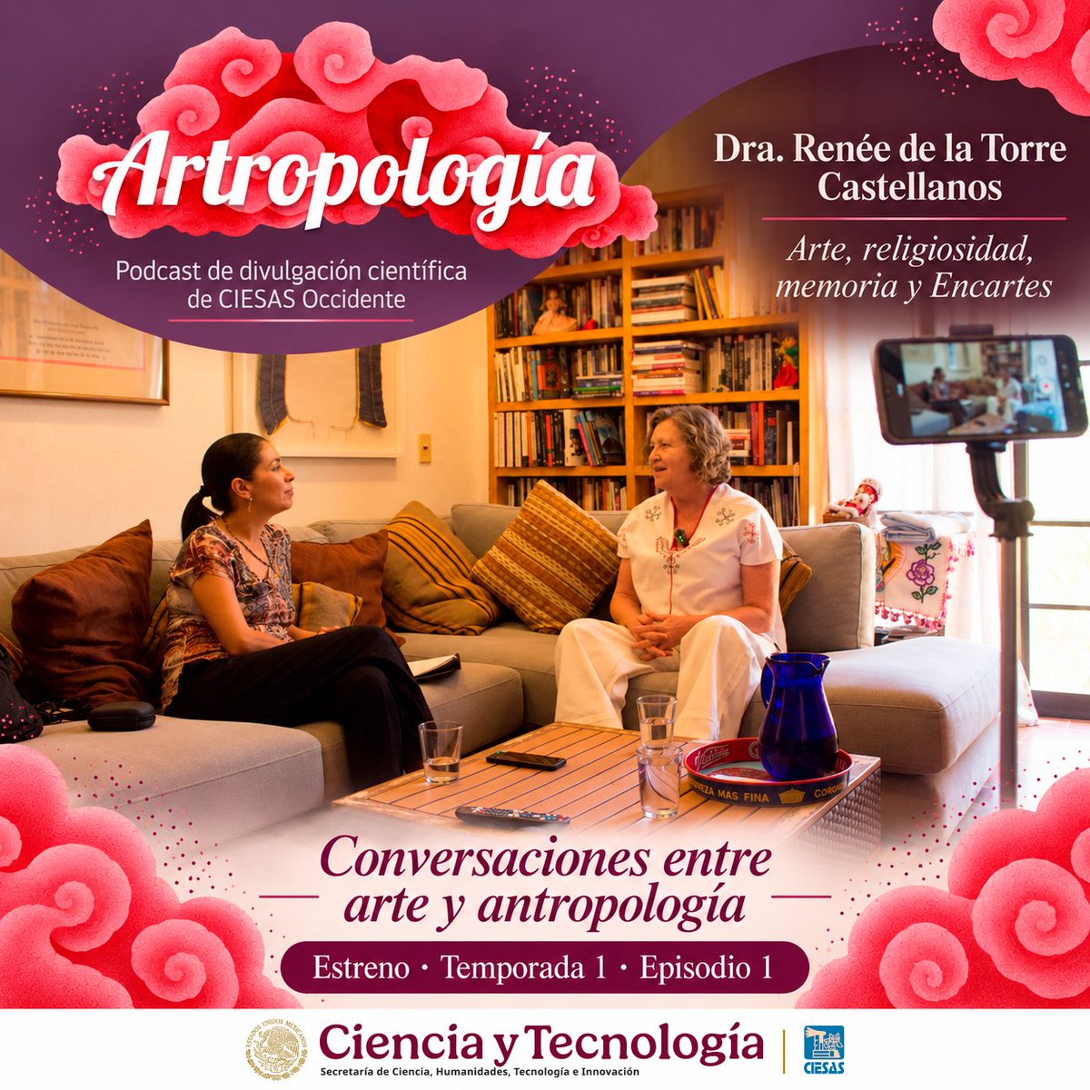 ciesas's tweet photo. 📣 ¡Nuevo podcast! Presentamos «Artropología», una producción de @CIESASOccte sobre arte, antropología y cultura.
🎙️ Episodio 1: Arte, religiosidad y memoria con Renée de la Torre, investigadora del #CIESAS.
🎧 Escúchalo en https://t.co/YbT8sZVvcW https://t.co/C5JHwVpdmn