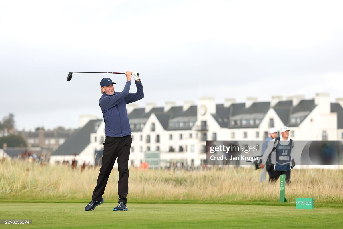 MFRemillard's tweet photo. Mike Rutherford turns 76 years old today. 🎂
Rutherford tees off on the second hole on day two of the Alfred Dunhill Links Championship at Carnoustie Golf Links on October 02, 2026 in St Andrews, Scotland.
#Genesis #MikeRutherford #golfing #StAndrews https://t.co/DbTpMebgjq