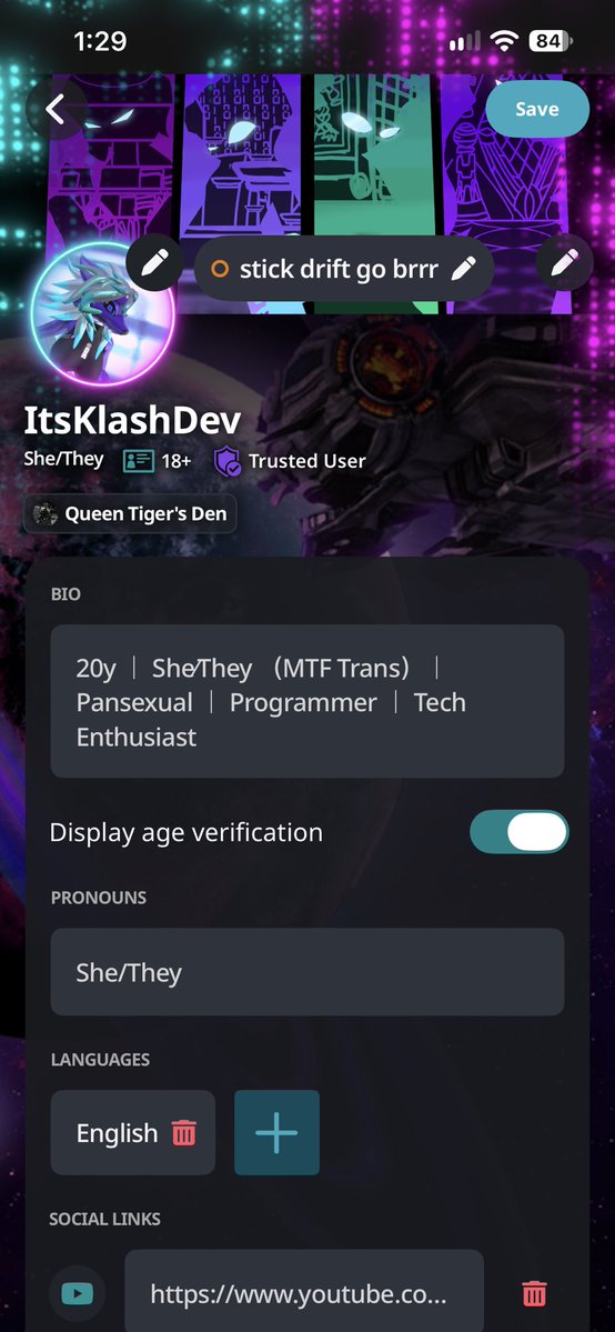 its__klashdev's tweet photo. Just for the record, this is my only VRChat account. Any other account other than KlashReality eff0 (Steam alt) isn’t me. :3 https://t.co/EOMNTlHXo2