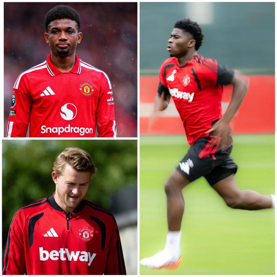 UtdForever7's tweet photo. 🚨More details from Manchester United’s 2-1 win over Lausanne today:

Unfortunately, Amad doesn’t appear to have been involved — Huge positive though: Matthijs de Ligt & Carlos Baleba PLAYED.

Victor Musa scored BOTH goals, while Rashford and Mainoo watched from the sidelines. Thompson and Orozco were also involved.

#MUFC [@sullyexcl]