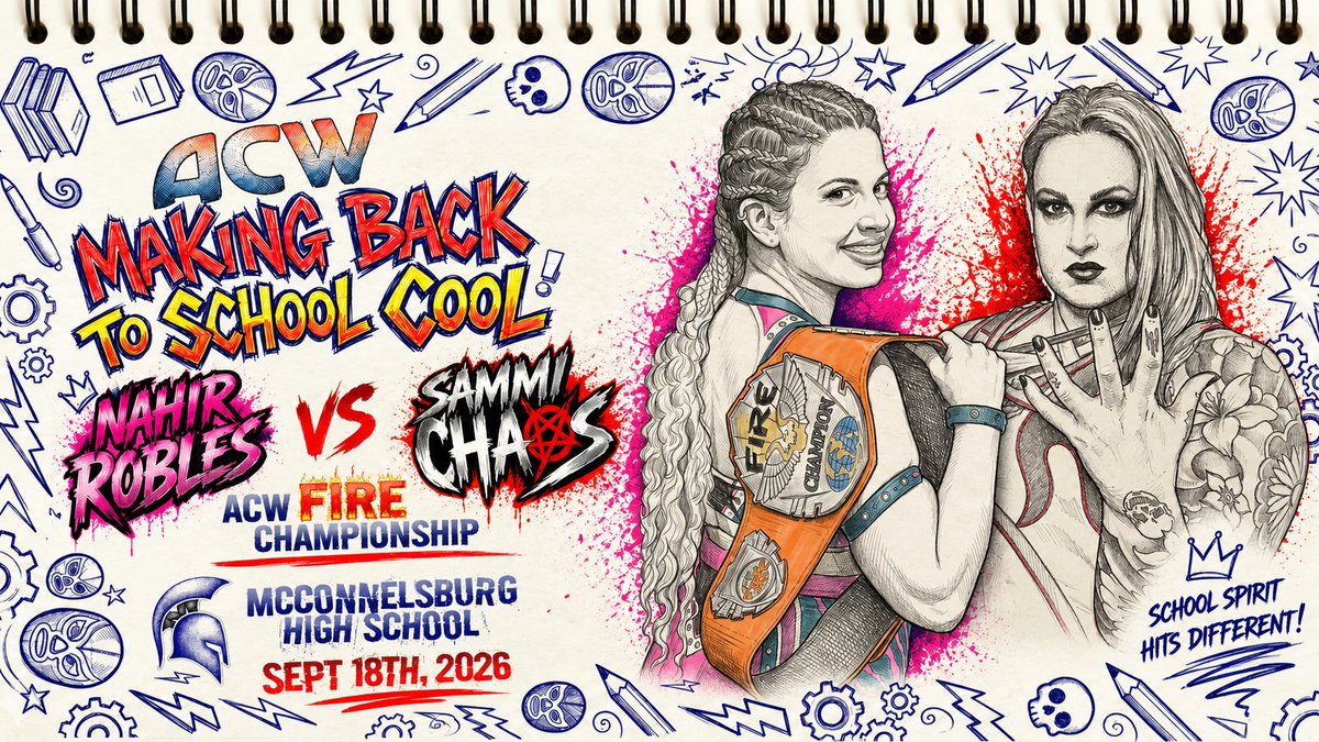 ACW_Pro's tweet photo. Nahir Robles vs Sammi Chaos, ACW FIRE Championship | ACW, Making Back to School Cool!

https://t.co/FjlO1WYjob https://t.co/ngCx5D0MAy