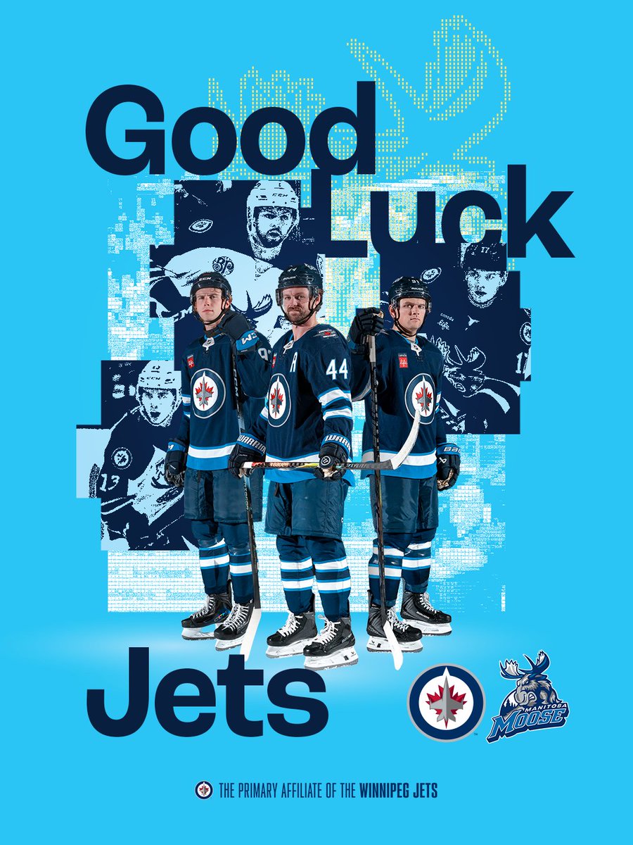 ManitobaMoose's tweet photo. Good luck this season, @NHLJets! https://t.co/dPBsJSfFuj