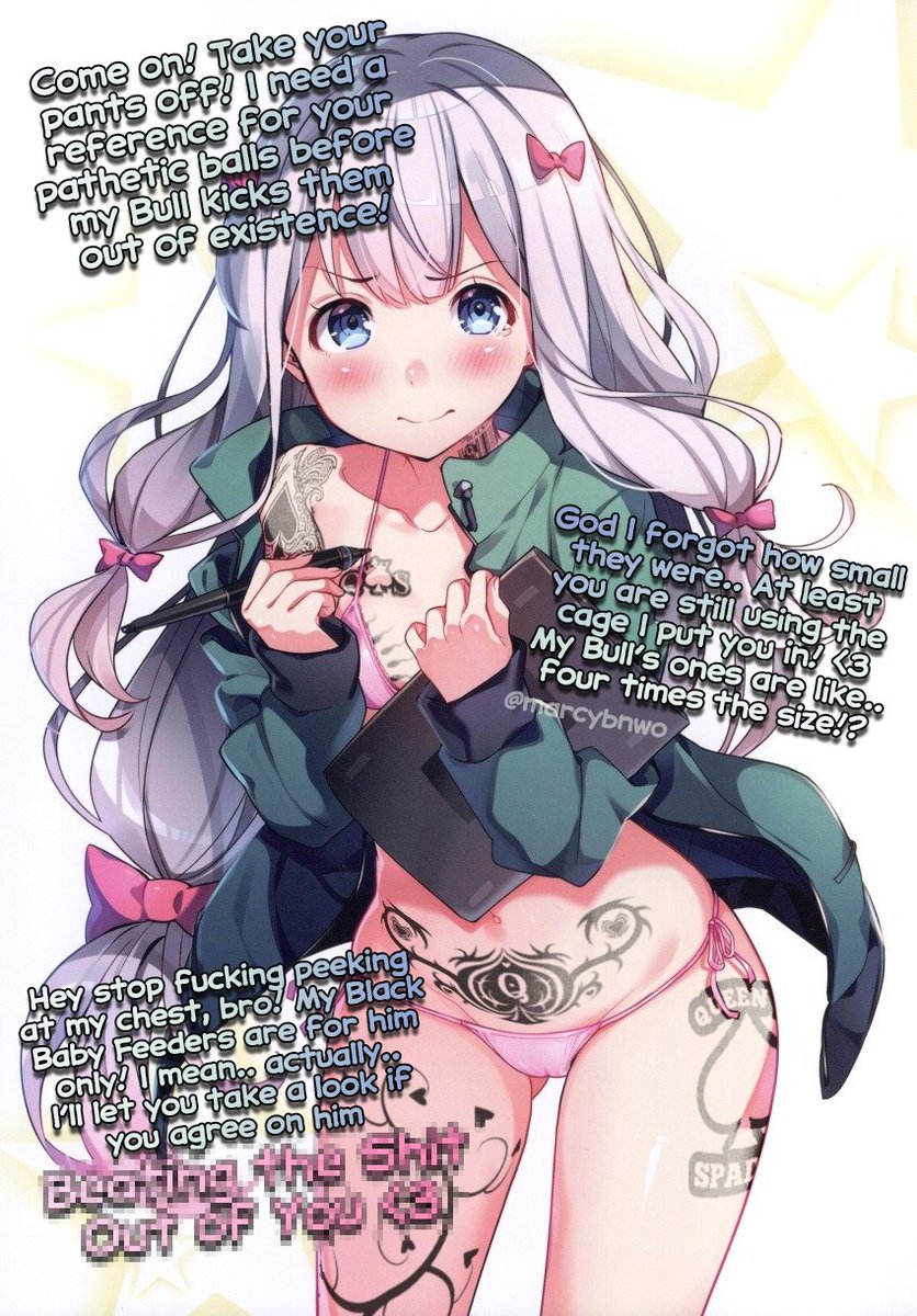 MarcyBNWO's tweet photo. Your lil Sis sure has changed~! I don't think allowing her to draw NSFW art has been good for her but.. At least she walks around like this, right~? 🤍♠️ https://t.co/swDXpsS4rn